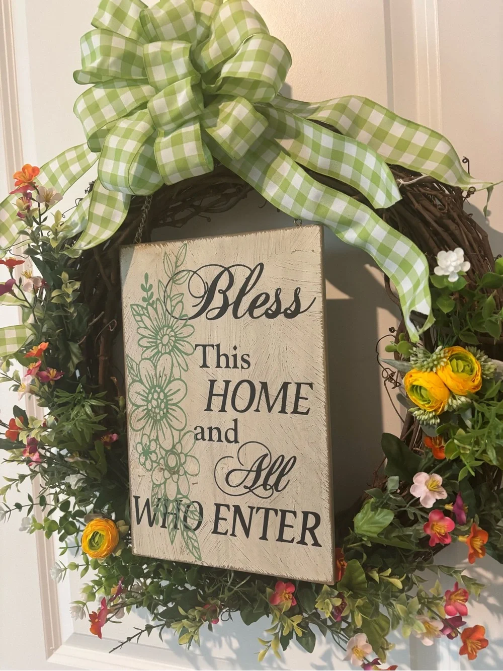 Bless This Home Spring Wreath Wildflower Wreath Bless This Home' Final Sale